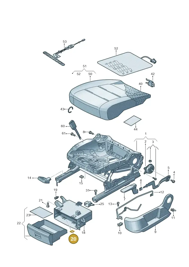5N0881203 — Volkswagen Tiguan 4Motion (2011-2018) diagram 719881000, position 20
