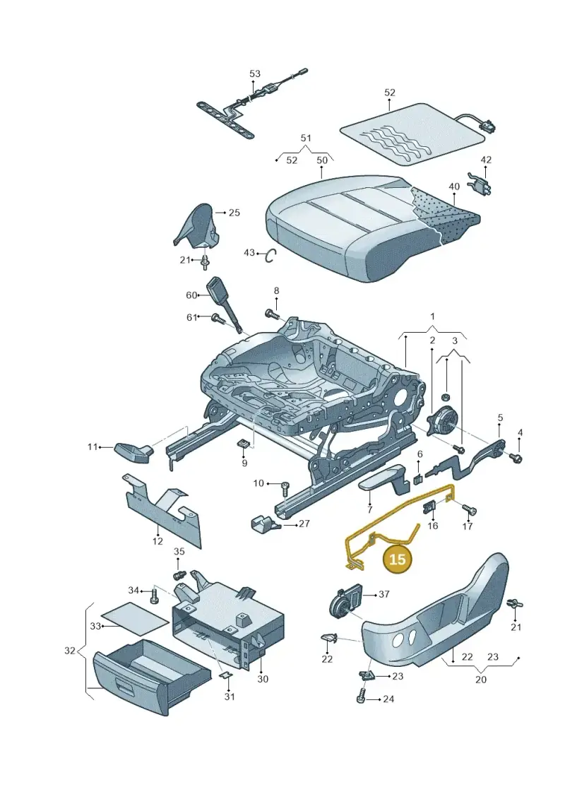 5N0881559 — Volkswagen Sharan BlueMotion (2015-2022) diagram 689881000, position 15