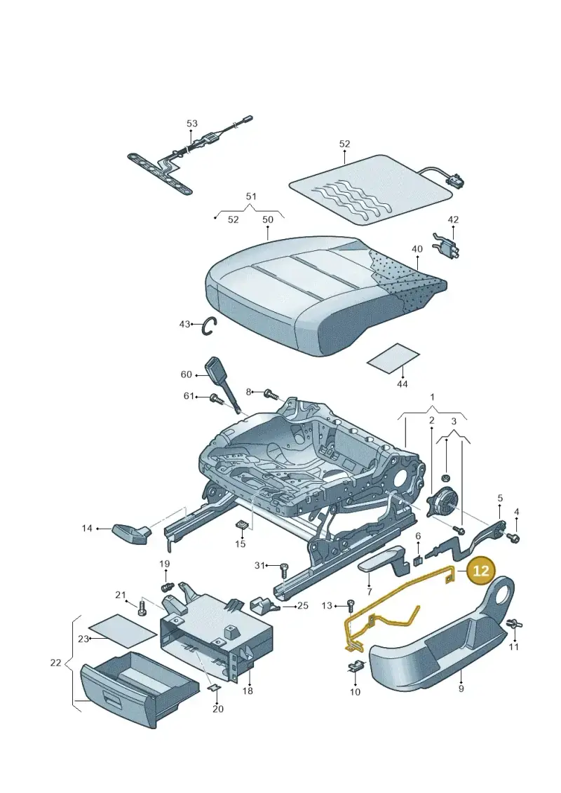 5N0881560 — Volkswagen Tiguan 4Motion (2011-2018) diagram 719881000, position 12