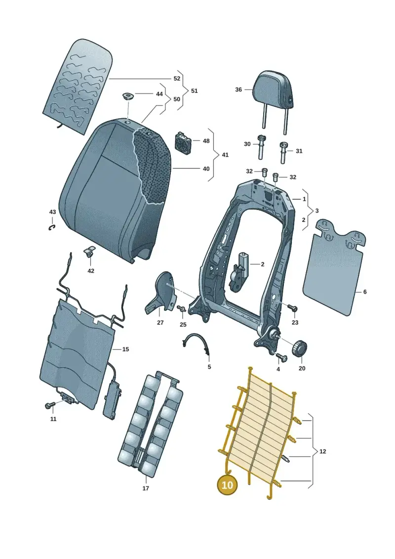 5N0881703 — Volkswagen ID.7 Limousine Pro (2023-) diagram 14b881200, position 10