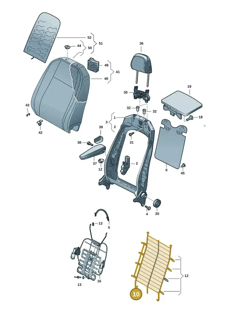 5N0881703 — Volkswagen Multivan (2021-) diagram 7t0881500, position 10