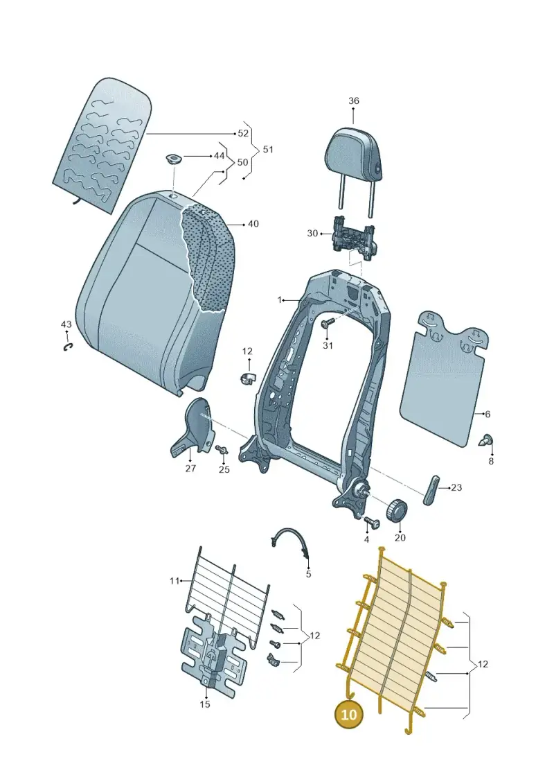 5N0881703 — Volkswagen Taigo (2021-2024) diagram 837881500, position 10