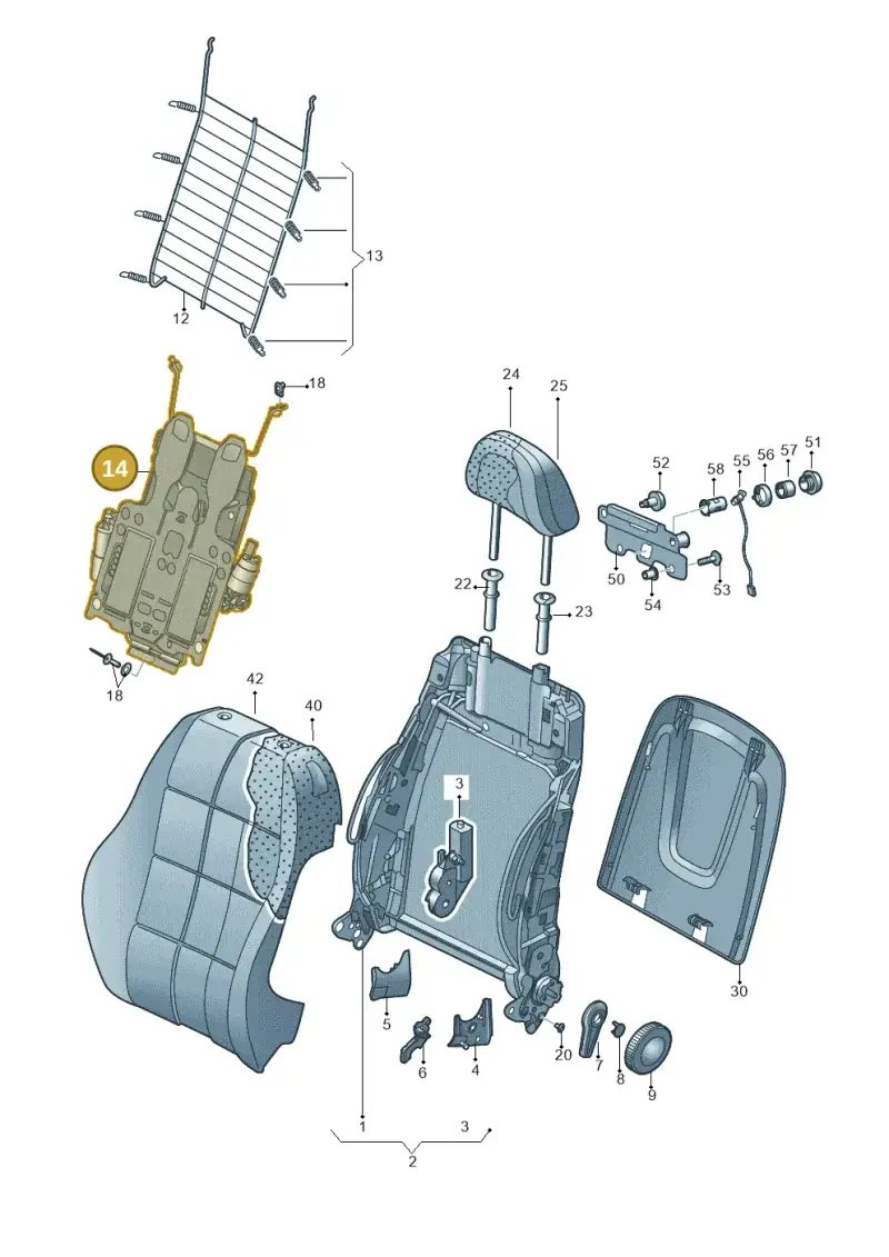 5N0881880G — Audi Q5 qu. 2.0 TDI (2012-2017) diagram 647881500, position 14