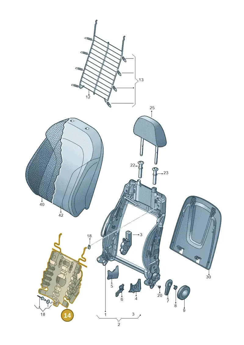 5N0881880G — Audi Q3 1.4 (2016-) diagram 728881500, position 14
