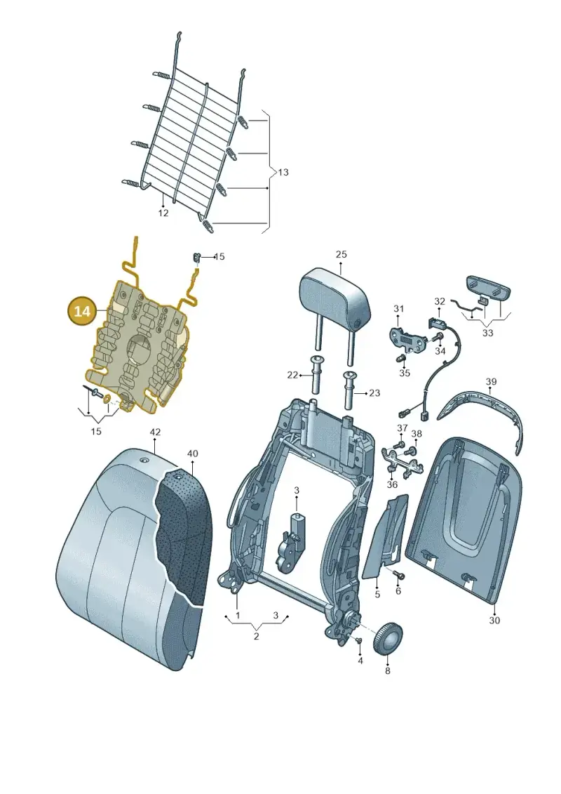 5N0881880G — Audi A6 (2014-2018) diagram 798881500, position 14