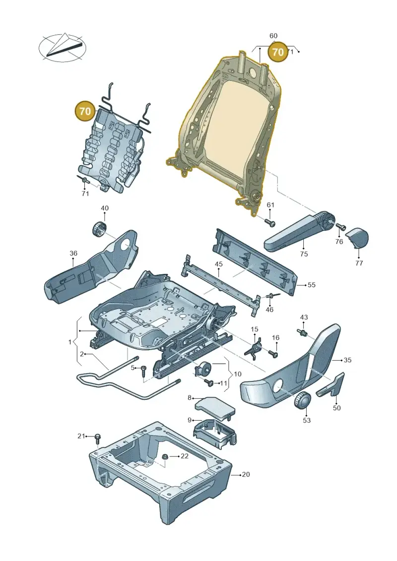 5N0881880H — Volkswagen E-Crafter 35 (2018-2024) diagram 599881040, position 70
