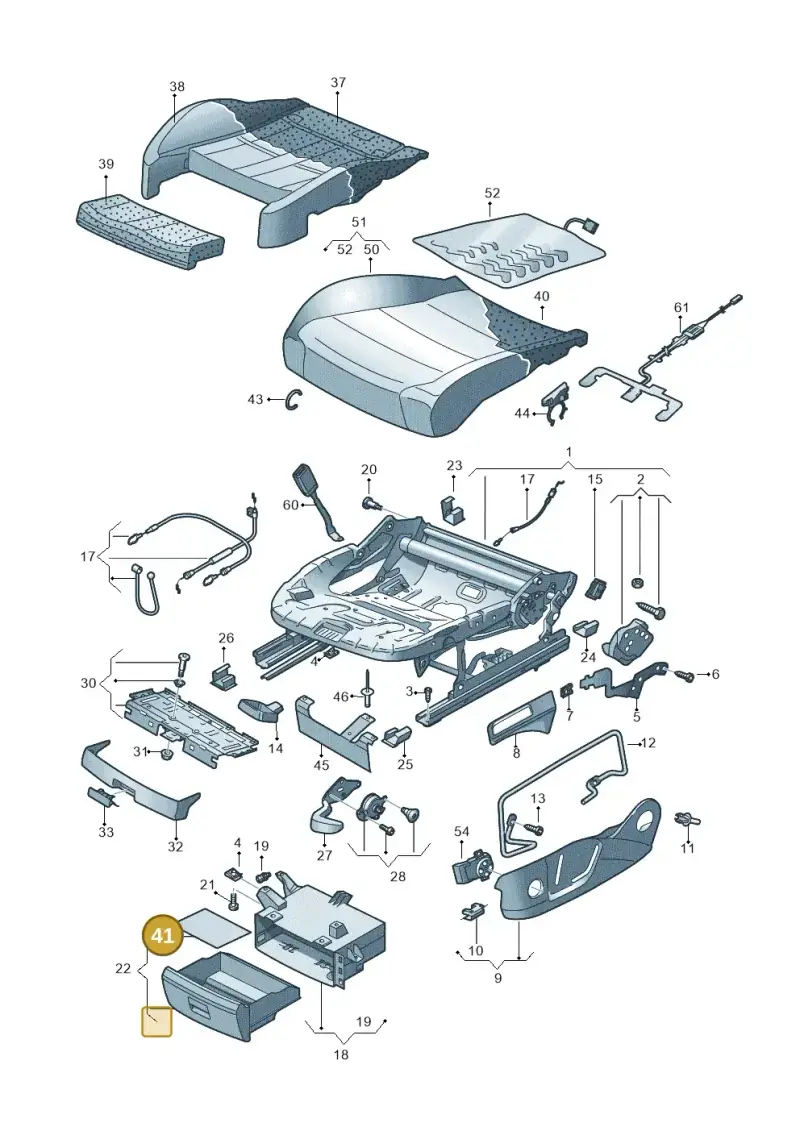 5N0881891 — Volkswagen Golf Sportsvan 1.6 (2014-2020) diagram 746881000, position 41