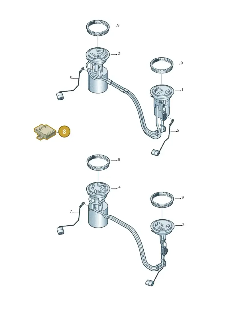5N0906093B — Volkswagen Tiguan (2011-2018) diagram 719919300, position 8