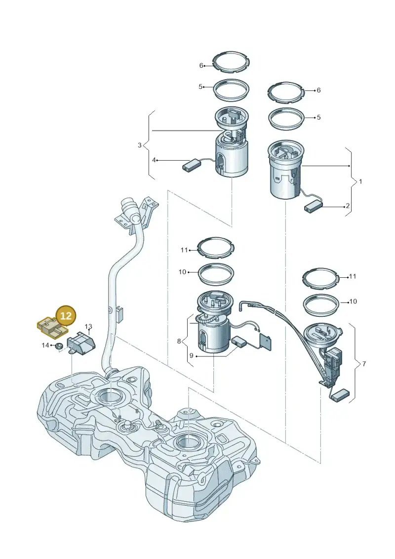 5N0906093B — Audi Q3 (2014-2019) diagram 728919300, position 12