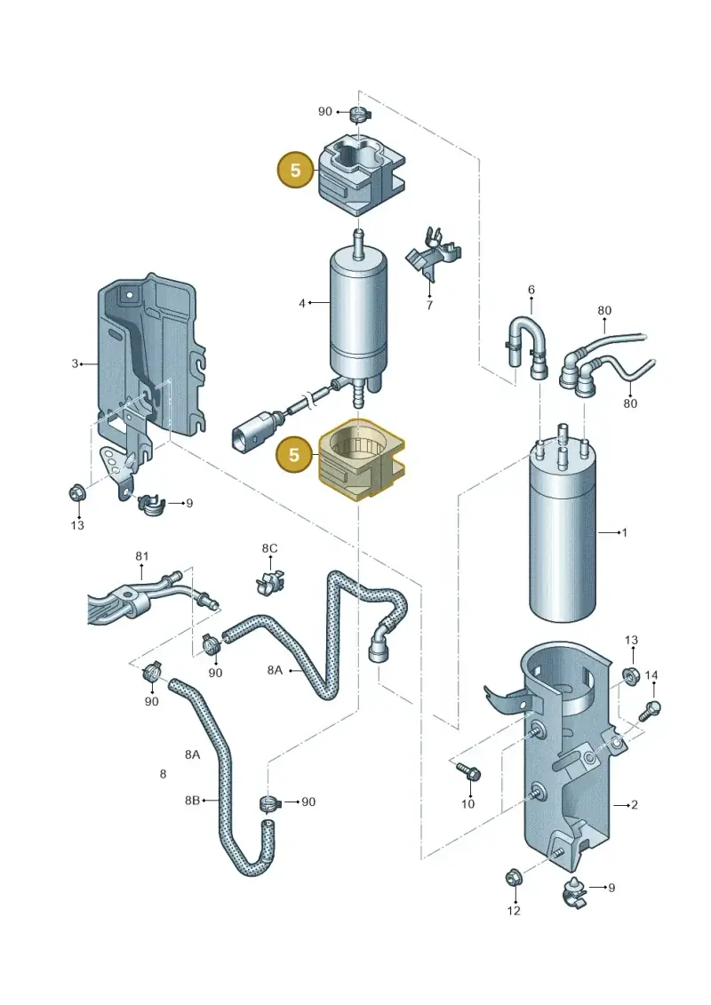 5N0906221 — Volkswagen Caravelle (2015-2019) diagram 679127250, position 5