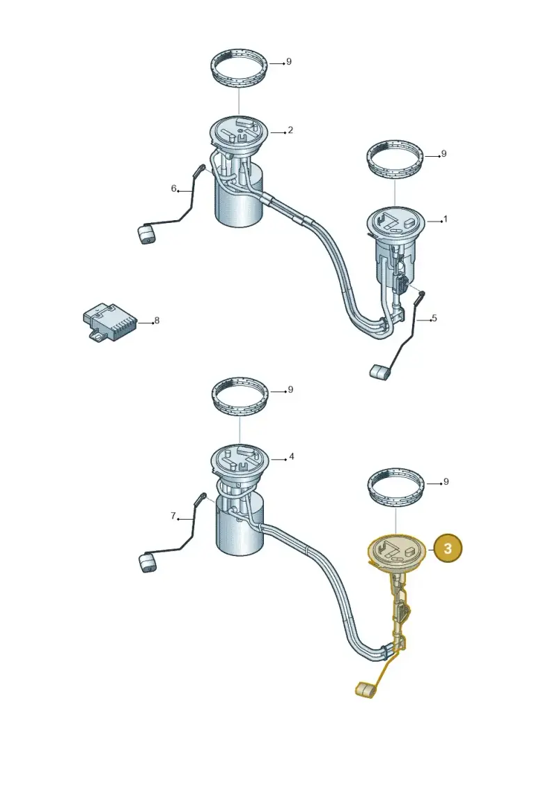 5N0919673AB — Volkswagen Tiguan (2011-2018) diagram 719919300, position 3