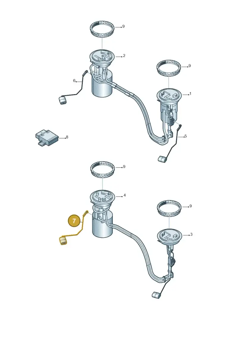5N0919673L — Volkswagen Tiguan 4Motion (2011-2018) diagram 719919300, position 7