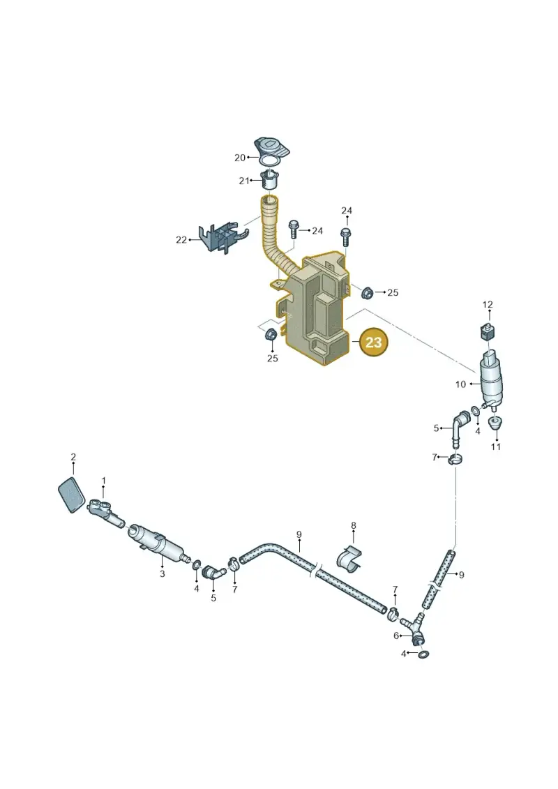 5N0955453B — Volkswagen TIGUAN                 08> (2007-) diagram 634955300, position 23