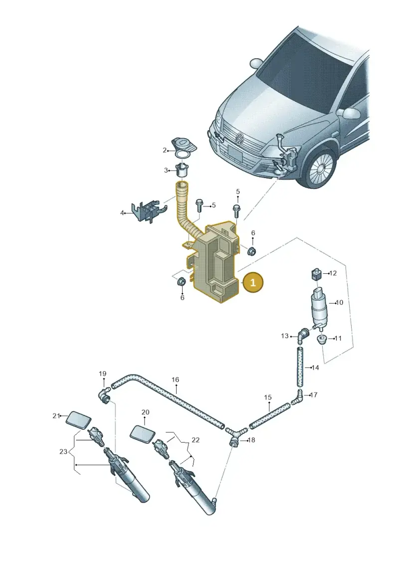 5N0955453B — Volkswagen Tiguan 4Motion (2011-2018) diagram 719955300, position 1