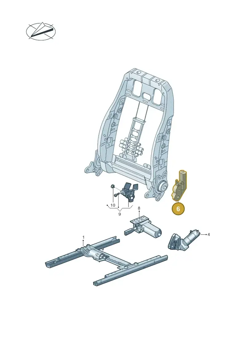 5N0959761A — Volkswagen Scirocco 2.0 (2014-2017) diagram 651959450, position 6
