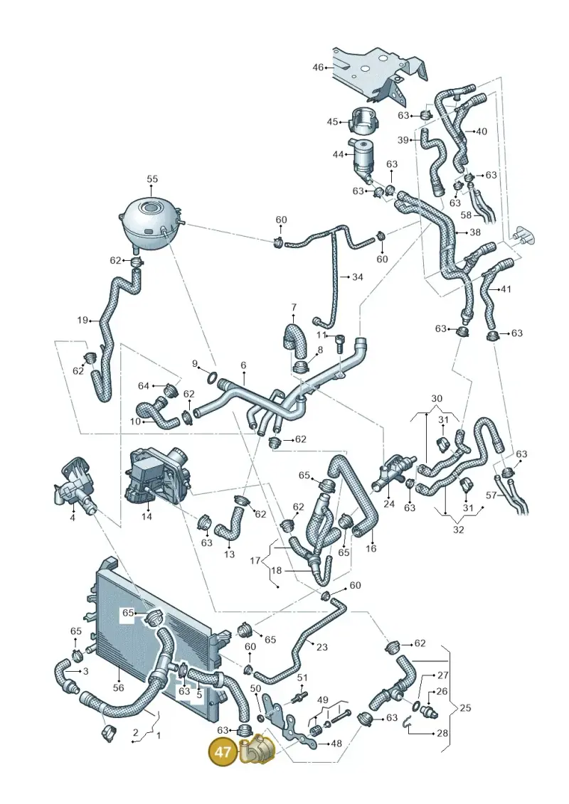 5N0965561 — Volkswagen Caravelle (2015-2019) diagram 861121410, position 47