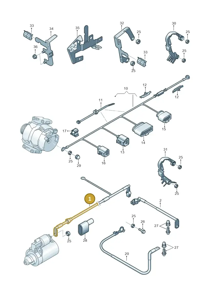 5N0971228E — Volkswagen Tiguan (2011-2018) diagram 634971010, position 1