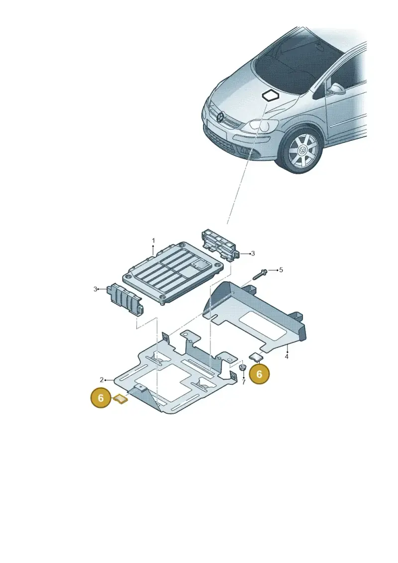 5N0971739 — Volkswagen Golf Plus (2011-2014) diagram 730906200, position 6