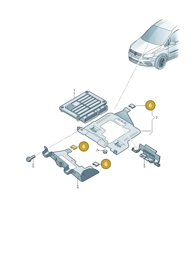 5N0971739 — Volkswagen Caddy kombi (2015-2020) diagram 866906200, position 6