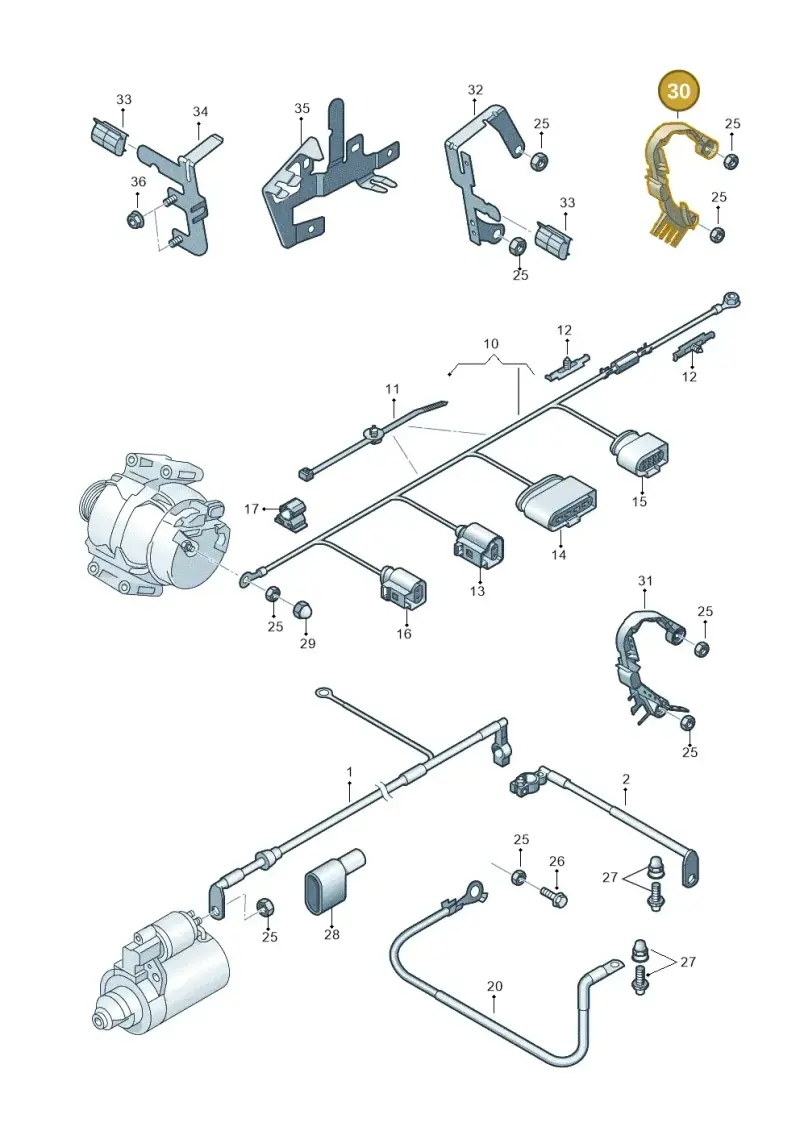 5N0971858 — Volkswagen Tiguan 4Motion (2011-2018) diagram 634971010, position 30
