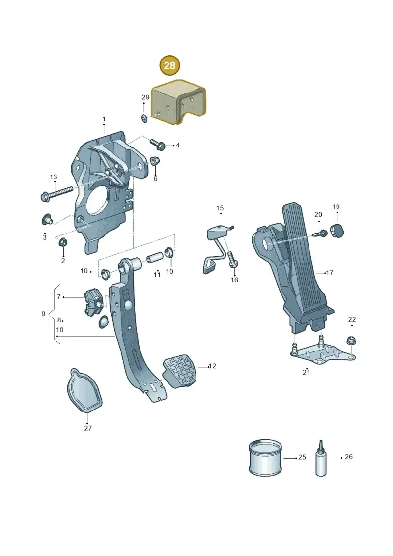 5N1721793 — Volkswagen Sharan BlueMotion (2015-2022) diagram 634721700, position 28