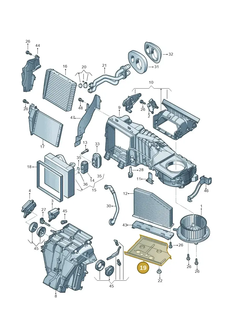 5N1819593 — Volkswagen Sharan BlueMotion (2015-2022) diagram 649820100, position 19