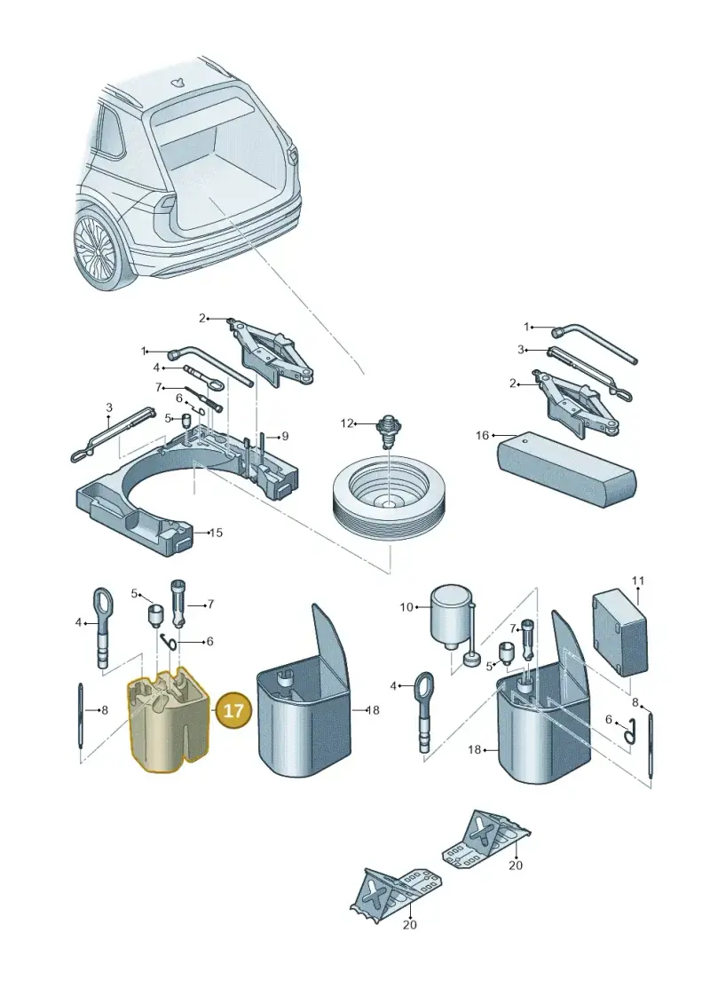 5NA012115E — Volkswagen Tiguan 2.0 4Motion (2016-2024) diagram 884012000, position 17