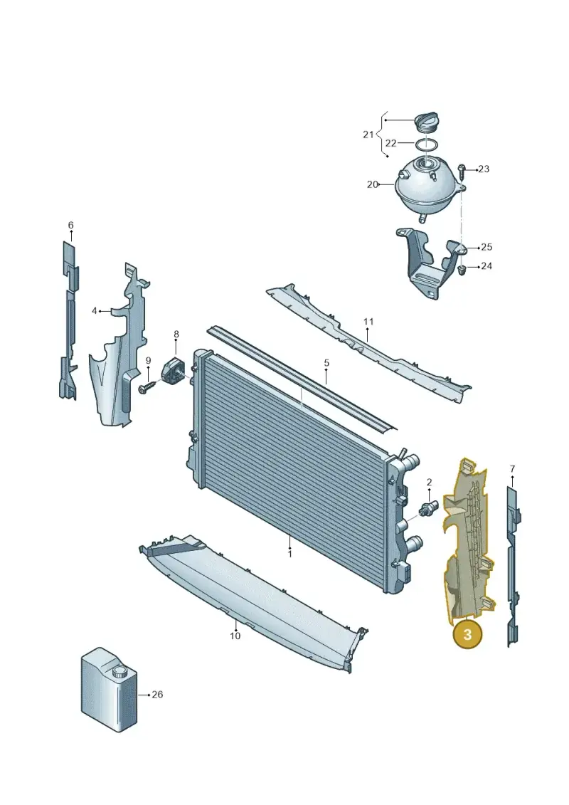 5NA121283AN — Volkswagen Tiguan 2.0 4Motion (2016-2024) diagram 884122200, position 3