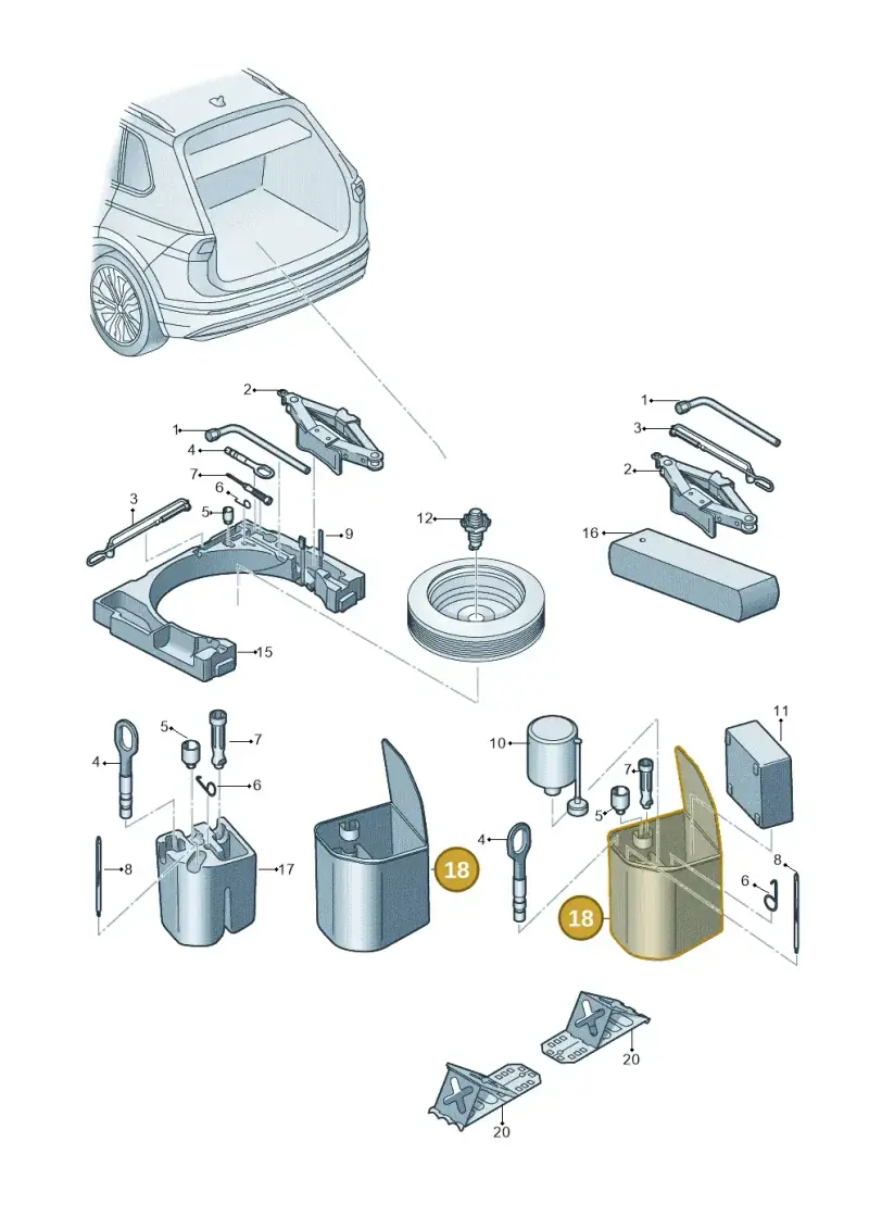 5NA601703 — Volkswagen Tiguan 2.0 4Motion (2016-2024) diagram 884012000, position 18