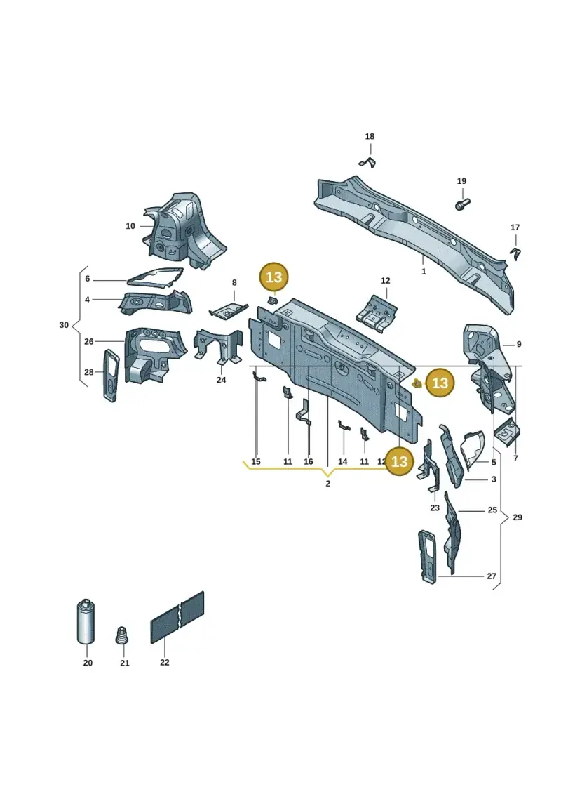 5NA803849A — Volkswagen ID.4 Pro (2020-2023) diagram 11a813000, position 13