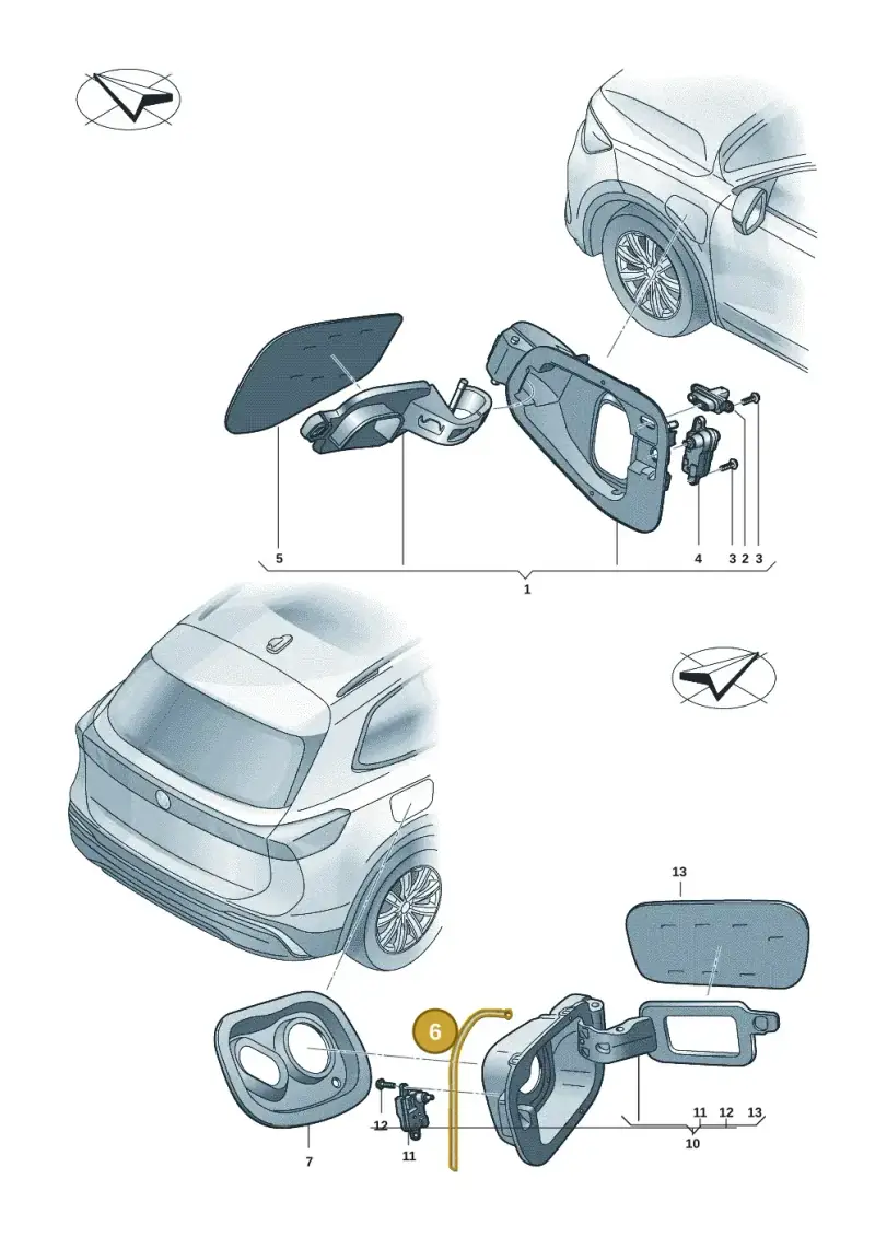 5NA809937A — Volkswagen Tiguan 2.0 (2023-) diagram 57x809500, position 6