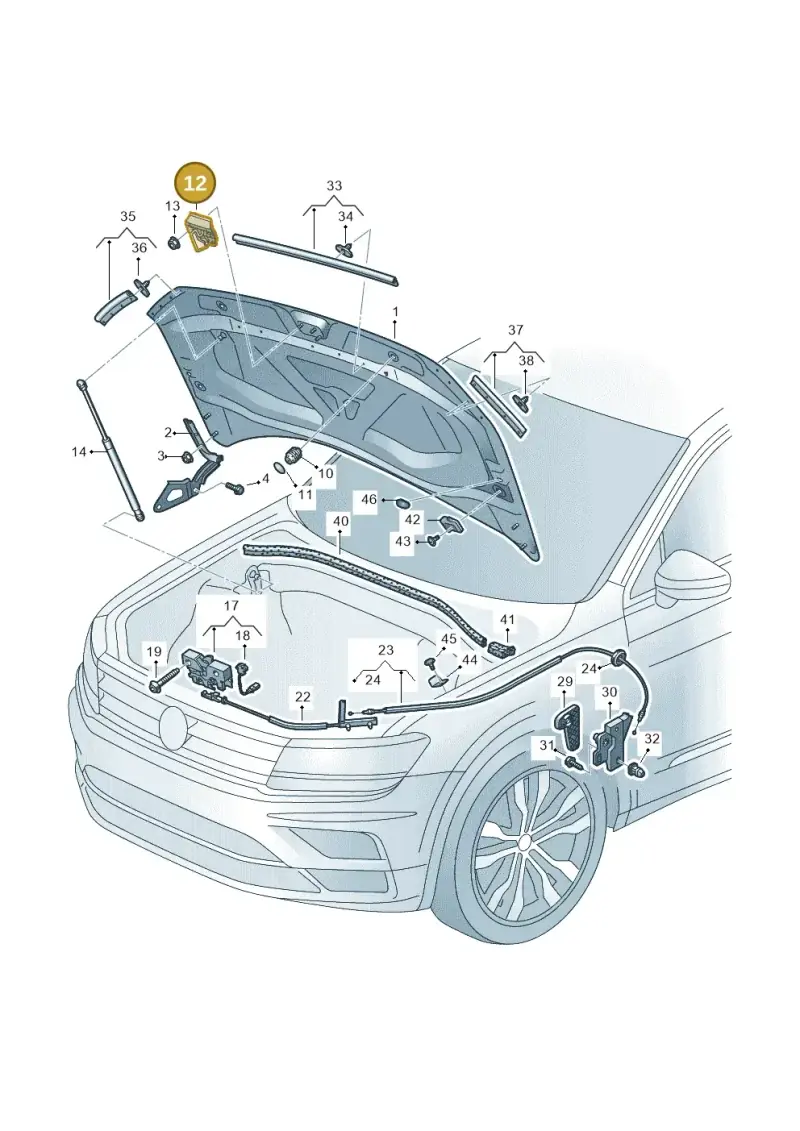 5NA823186D — Volkswagen Tiguan 2.0 4Motion (2016-2024) diagram 884823010, position 12