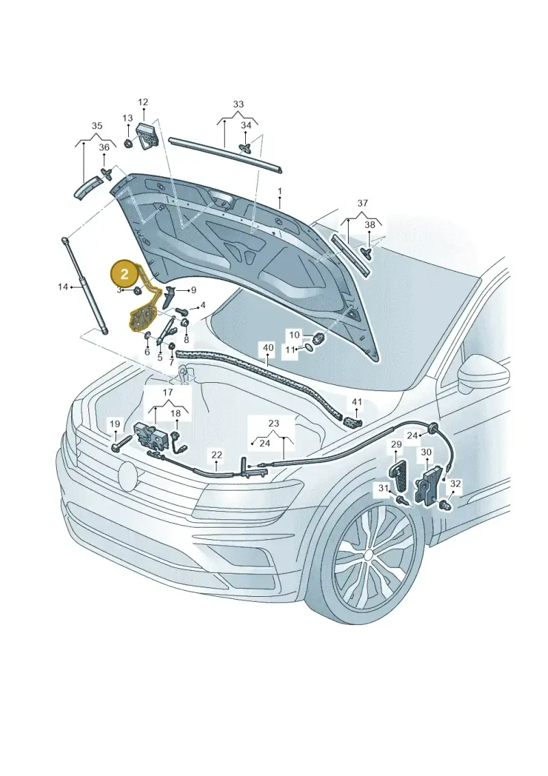5NA823301G — Volkswagen Tiguan 2.0 4Motion (2016-2024) diagram 884823000, position 2