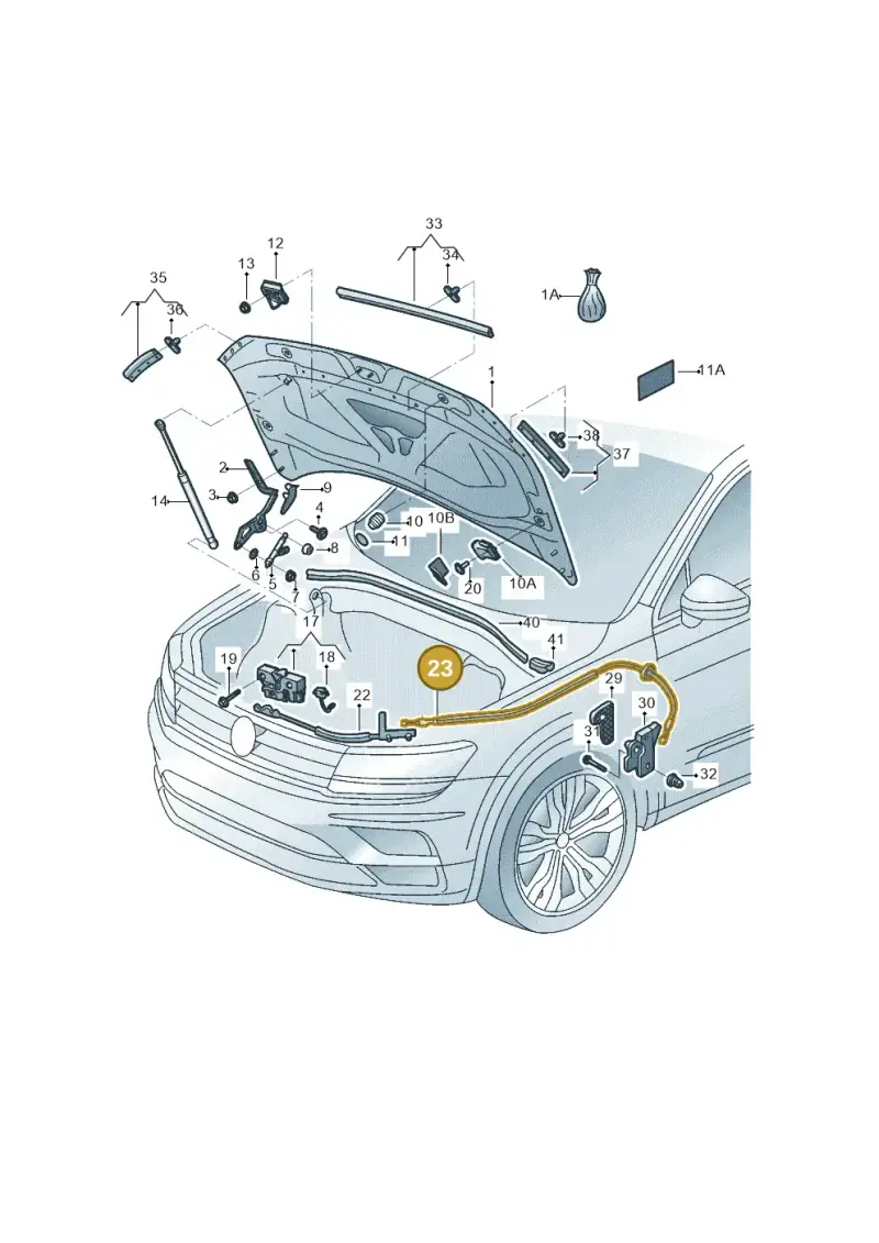 5NA823535A — Volkswagen Tiguan 2.0 4Motion (2017-2024) diagram 833823000, position 23