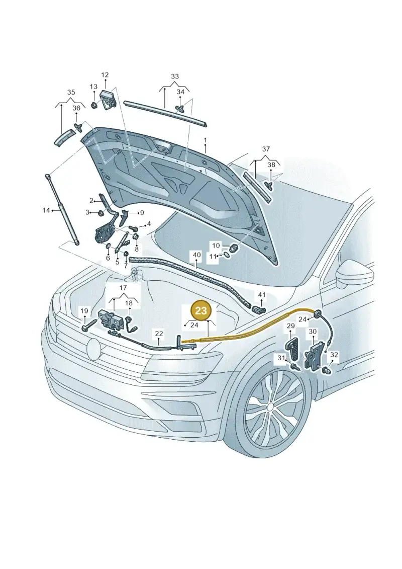 5NA823535A — Volkswagen Tiguan 2.0 4Motion (2016-2024) diagram 884823000, position 23