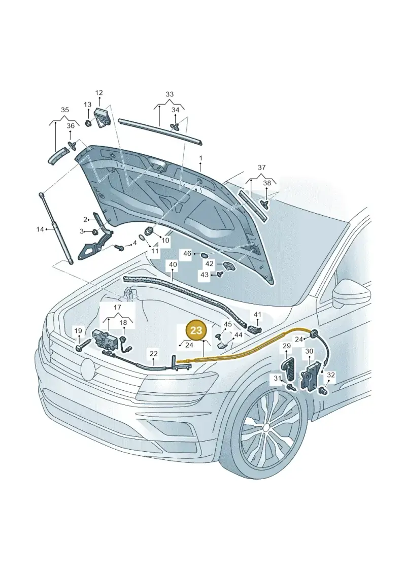 5NA823535A — Volkswagen Tiguan 2.0 4Motion (2016-2024) diagram 884823010, position 23