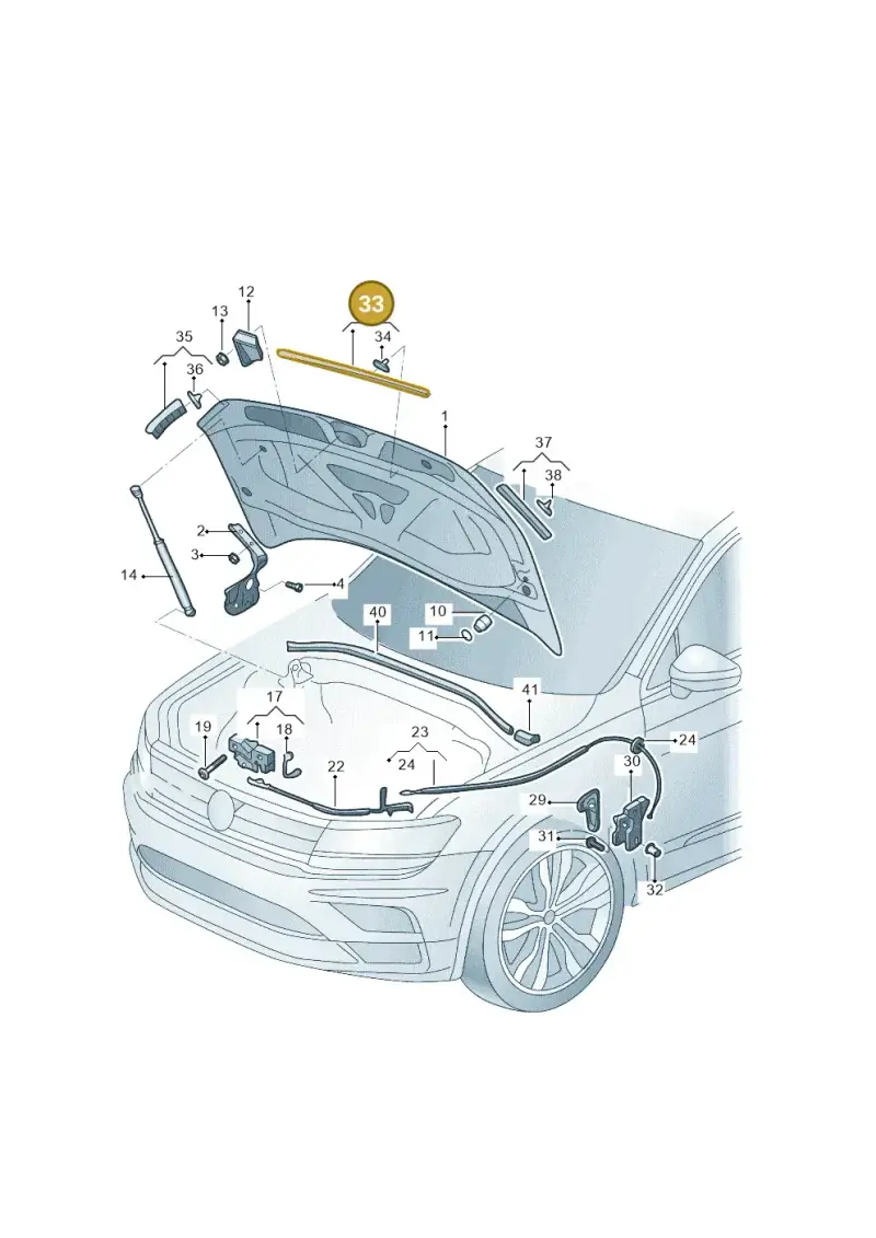 5NA823707 — Volkswagen Tiguan (2016-2023) diagram 808823000, position 33