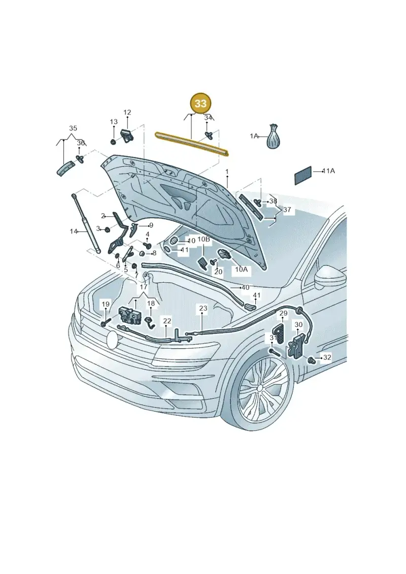5NA823707 — Volkswagen Tiguan 2.0 4Motion (2017-2024) diagram 833823000, position 33