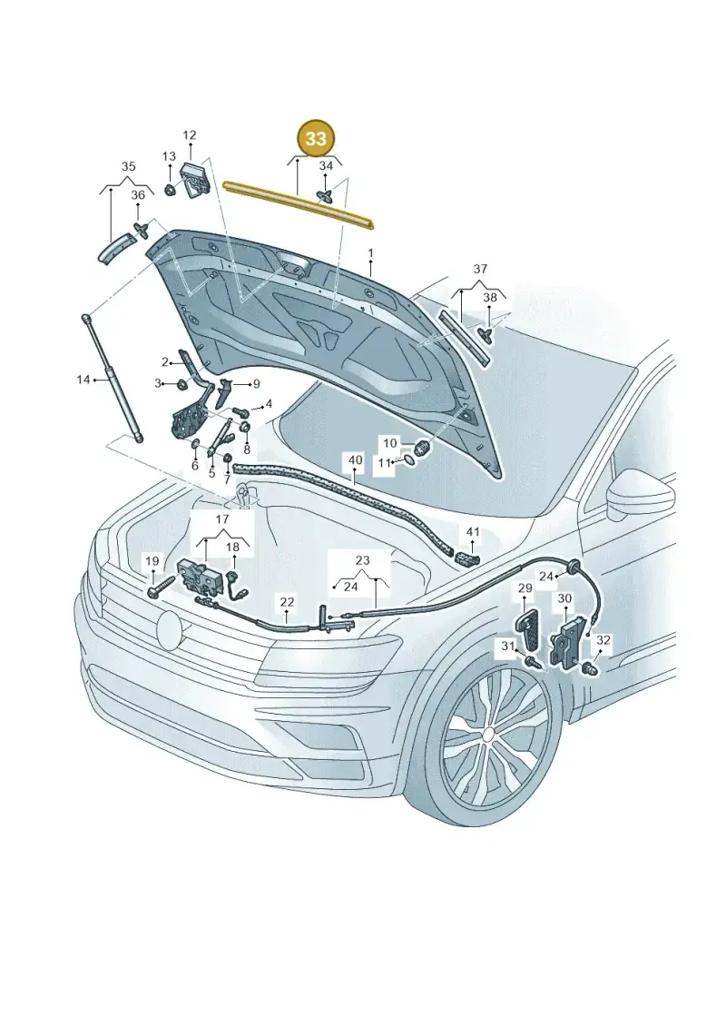 5NA823707 — Volkswagen Tiguan 2.0 4Motion (2016-2024) diagram 884823000, position 33