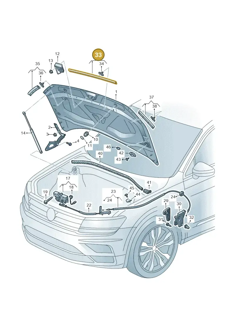 5NA823707 — Volkswagen Tiguan 2.0 4Motion (2016-2024) diagram 884823010, position 33