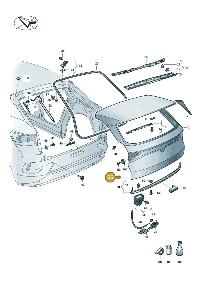 5NA827499 — Volkswagen ID.4 Pro (2020-2023) diagram 11a827000, position 55