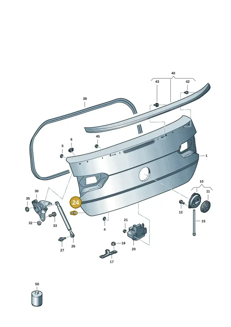 5NA827499 — Volkswagen T-Roc convertible 1.5 (2019-2024) diagram 2gk827000, position 24