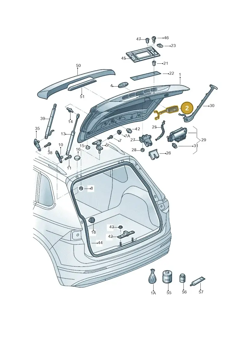 5NA827566B — Volkswagen Tiguan 2.0 4Motion (2017-2024) diagram 833827000, position 2