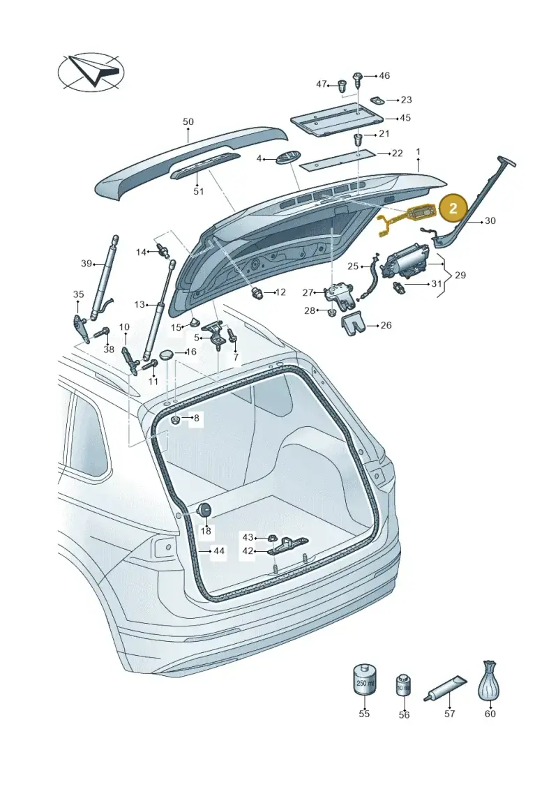 5NA827566B — Volkswagen Tiguan 2.0 4Motion (2016-2024) diagram 884827000, position 2