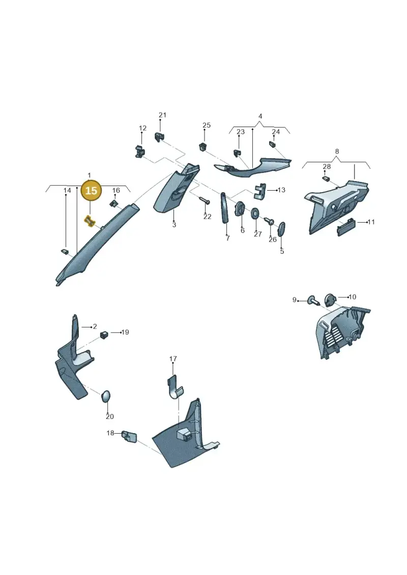 5NA867276B — Volkswagen Beetle (2016-2019) diagram 801867065, position 15