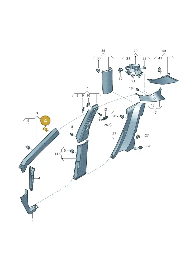 5NA867276B — Volkswagen Arteon (2017-2023) diagram 828867700, position 4