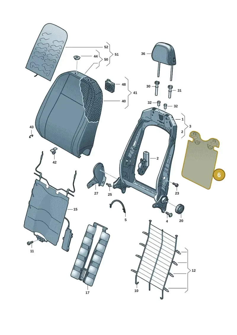 5NA881989 — Volkswagen ID.7 Limousine Pro (2023-) diagram 14b881200, position 6