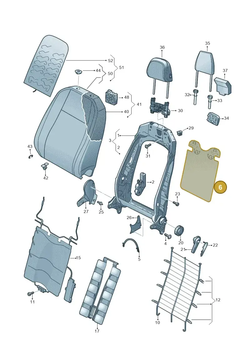 5NA881989 — Volkswagen Passat estate (2023-) diagram 570881200, position 6