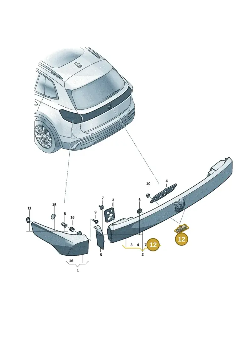 5NA943021 — Volkswagen Tiguan 2.0 (2023-) diagram 57x945020, position 12