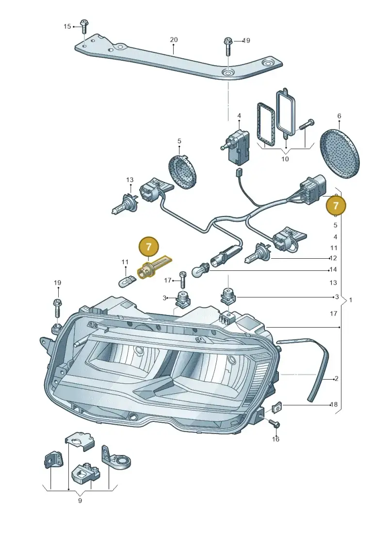 5NA953123 — Volkswagen Tiguan 2.0 4Motion (2017-2024) diagram 884941000, position 7